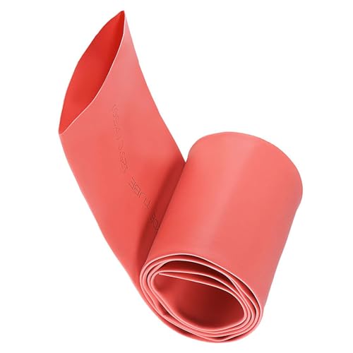 Image of TA-VIGOR 50mm Heat Shrink Tubing, 1M Length Heat Shrink Sleeving, 2:1 Ratio Heat Shrink Tube for Electrical Insulation, Repairs, Wire Connectors, Wrap Cable, Red