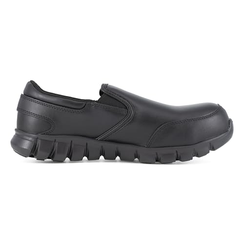 Image of Reebok Work Mens Sublite Cushion Composite Toe ESD Slip On Work Safety Shoes Casual - Black