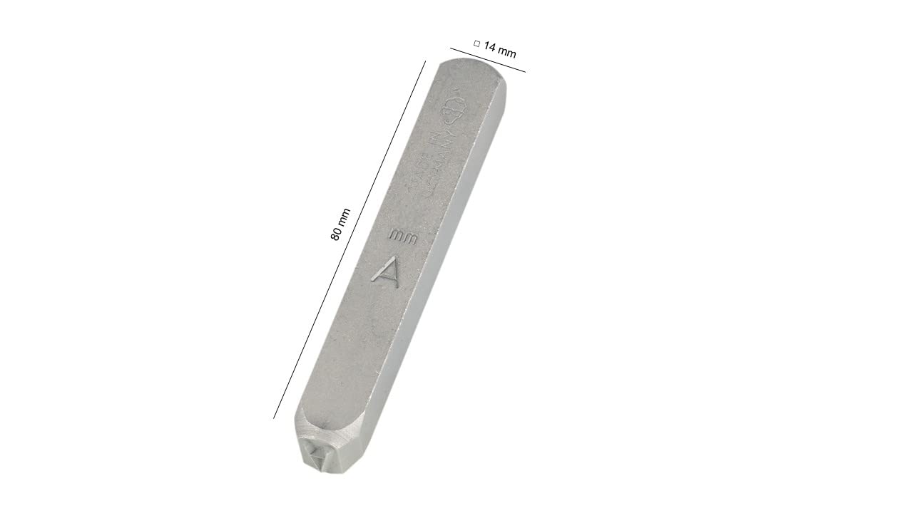 GRAVUREM-S Juego de punzones letras A-Z,& / 12mm