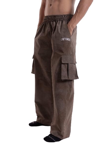 coitonic Mens 4-Pocket Polyester Cargo (Black, S) | Durable, Lightweight & Comfortable Casual Wear for Gym, Travel & Daily Use-picture-4