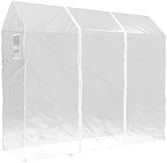 HANGERWORLD 6ft Clothes Garment Rack Cover for Open Closet Clear Showerproof COVER ONLY (72"x24")