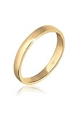 Elli Ring Damen Verlobung Schlicht Elegant in 925 Sterling Silber Vergoldet