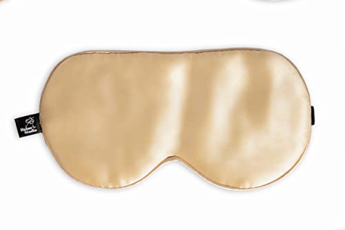 Habac Studio: 100% Silk Sleep Mask Blindfold Silk Eye Mask Over Sized Total Black Out Eye Mask For Sleeping Mask Single Flat Adjustable Strap Sleep Ai