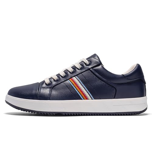 Image of UOFEIY Men's Golf Shoes Professional Spikeless Leather Sneakers Non Slip Low Top Lightweight Breathable Waterproof Golf Club Training