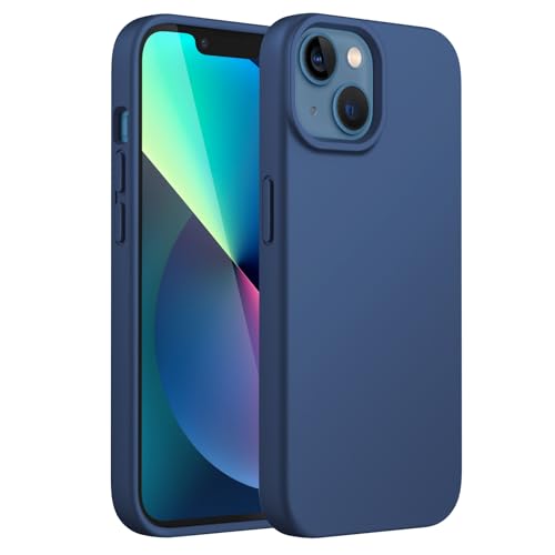 JETech Silikon Hülle Kompatibel mit iPhone 13 Mini 5 4 Zoll Ganzkörperschutz handyhülle mit Seidig-Weicher Berühren Stoßfeste Hülle mit Mikrofaser-Futter (Kobaltblau)