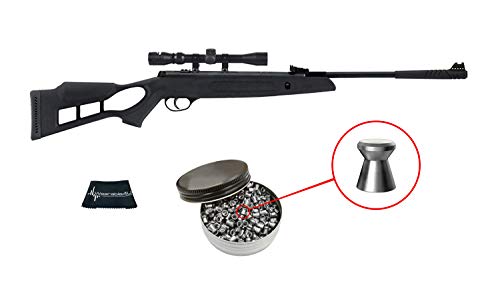 Hatsan Edge Spring Combo .22 Caliber Break-Barrel Air Rifle with Included 3-9X32 Scope and Pack of 250 Pellets Bundle (Pellets Caliber/Weight .22/12.96 Grains) and WÐµÐ°rÐ°blÐµ4U Cloth