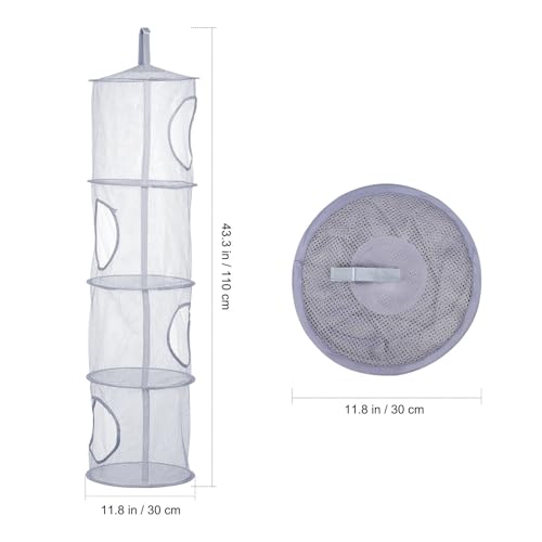 Cesta para secado de calcetines transpirable con compartimentos múltiples en pack de 3 3