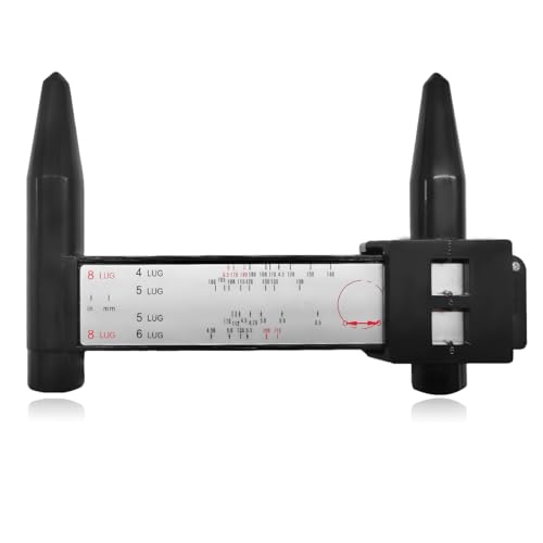 Image of Wheel PCD Gauge, Automotive Stud Bolt Pattern Measuring Tool PCD Ruler, Universal Wheel Rim Bolt Pattern Sliding Caliper Gauge for 4 5 6 8 Holes Lug Tool, Car Accessories