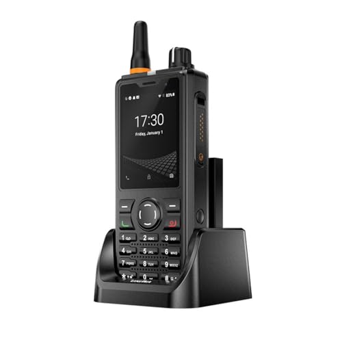 UNIWA F41 Zello Walkie Talkie 4G Teléfono Móvil IP54 Resistente al Agua Smartphone MT6739 Quad Core 1GB+8GB Android 8.1 GPS SOS PPT 4600mAh POC Doble Cámara SIM (F41+Base de Carga)