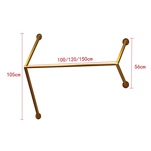 Percha de ropa interior de hierro de pared con barra lateral irregular duradera 120cm 3