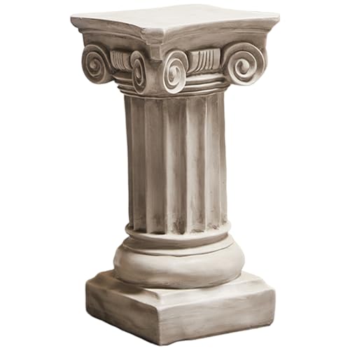 Xoeryoy Colonne Romaine Figurine Réaliste de Colonne Grecque Blanche réaliste DIY RÉSIN FIIEUX DÉCOR Romain pour Hallway, Jardin, Yard 8.3x8.3x15.7 ·