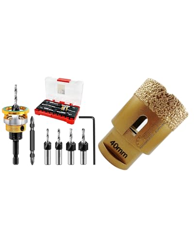 Foret à chanfreiner carbure et outil diamant SHDIATOOL 40mm haute résistance