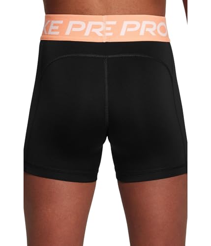 Image of Nike Kids Pro Shorts (Little Kids /Big Kids) Black /Apricot Agate /White X-Small Little Kid