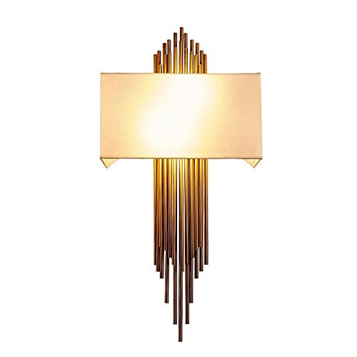 Lámpara de pared LED china de hierro forjado con personalidad creativa posmoderna, pantalla de tela para el hogar, sala de estar, dormitorio, modelo, lámpara de decoración de habitación (45