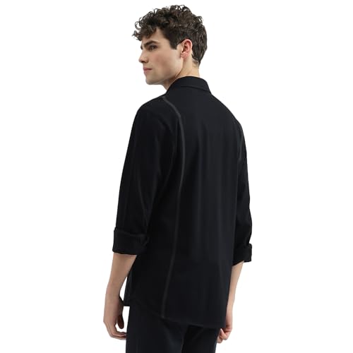 Image of United Colors of Benetton Regular Fit Spread Collar Solid Shirt