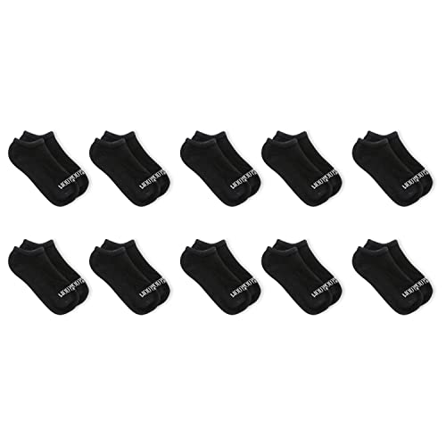 Fruit Of The Loom 10 Pair Pack Dual Defense Cushioned Comfort Socks, Black, Boys' Shoe Size: 6-7.5 #TOP2
