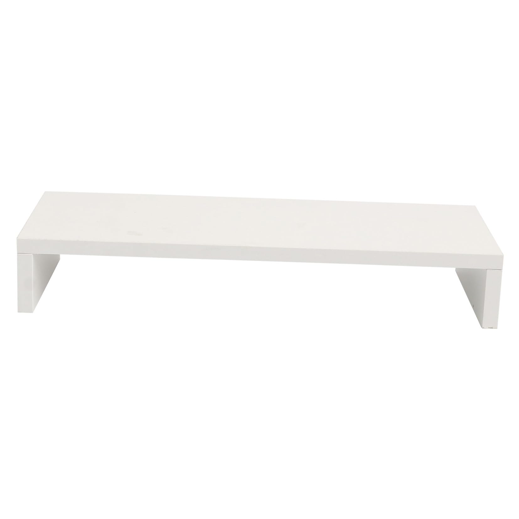 Support surélevé moniteur design minimaliste en bois blanc pour espace épuré