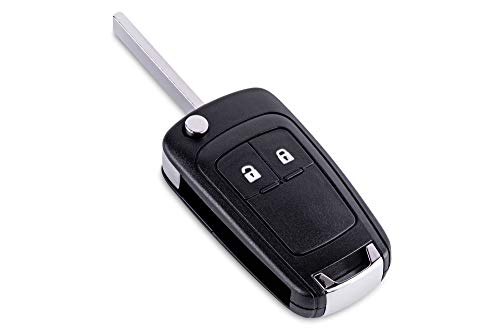FINTERRY Remote Control Car Key Shell Case Fob Cover Flip Folding Replacement Compatible with Opel Vauxhall Insignia Astra Meriva Zafira Movano Mokka Adam Cascada Corsa Karl 2 Buttons - Image 4
