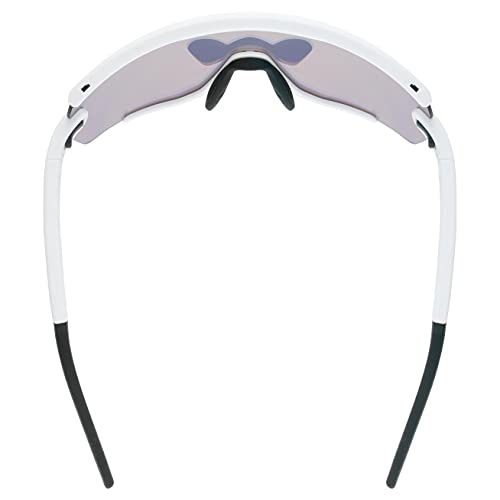 uvex sportstyle 236 S Set - Sportbrille für Damen und Herren - inkl. Wechselscheiben - beschlagfrei - white matt/red - one size