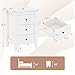 Giantex Nightstands Set of 2 with 3 Drawers, Wood White Night Stand Bedside Table w/Storage Drawer & Round Metal Knobs, Modern End Side Table for Dorm Bedroom Small Spaces, 14.5