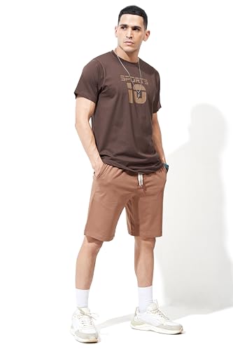Image of WEET Cotton T-Shirt and Shorts Set for Men,Night Wear for Men,Men's Pyjama Set MCS143