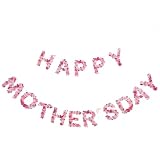 Operitacx Banderines de Papel para Decoración del Día Madre Flores Rosas, Adecuado para Fiestas Interiores y Eventos Obsequios Familiares