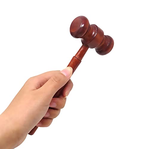 Honbay Judge Gavel Costume Accessory, Justice Costume Accessories Props, Wooden Courtroom Gavel For Halloween Cosplay Party #TOP1
