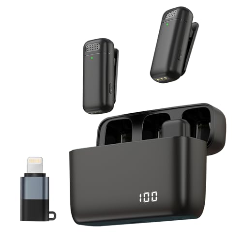 Image of UNIGEN UniMic 200 Wireless Microphone, Noise Reduction Lapel Mic with Charging Case, Wireless Mic for Video Recording, Vlogging, YouTube, Facebook, Instagram Support System for Type C & iOS