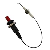 Opatiny Pulsante di accensione piezoelettrico per forno a gas e griglia, cavo da 30 cm con filettatura M10x1, generatore di scintille ad alta tensione da 18 KV, per kit di accensione in plastica