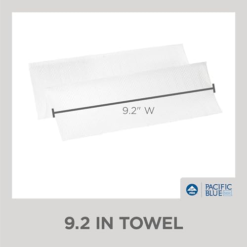 Image of Pacific Blue Basic Recycled Multifold Paper Towels (Previously Branded Envision) by GP PRO (Georgia-Pacific), White, 24590, 250 Towels Per Pack, 16 Packs Per Case (4000 Total), 9.20'' x 9.40