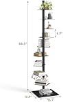 9-Tier Bibliothèques de Spine en métal, Tour verticale réglable pour livres, Tall & Bibliothèque Narrow Ladder, étagère de rangement multi-usages pour la conservation de l'espace, support d'affichage, montage sans outil