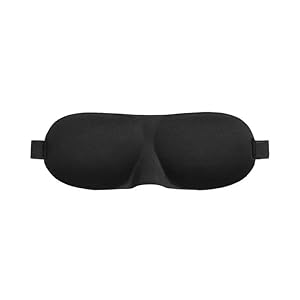 Mascherina Per Dormire Maschera for gli occhi morbida portatile da 2 pezzi, da viaggio, for il sonno, for il sonno, for il sonno assistito, maschera for il viso Maschera Per Dormire (Color : Black)