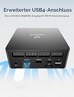 MINIS FORUM UM760 Slim Mini PC, AMD Ryzen 5 7640HS Prozessor (6 Kerne/12 Threads, bis zu 5,0 GHz), AMD Radeon 760M, 16 GB DDR5 RAM & 512 GB PCIe 4.0 SSD, HDMI-/USB4-/DP-Ausgang, WiFi 6E, BT5.3 – Ansicht 5