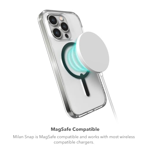 Coque graphène iPhone 15 Pro Max ZAGG Milan Snap bleu glacier