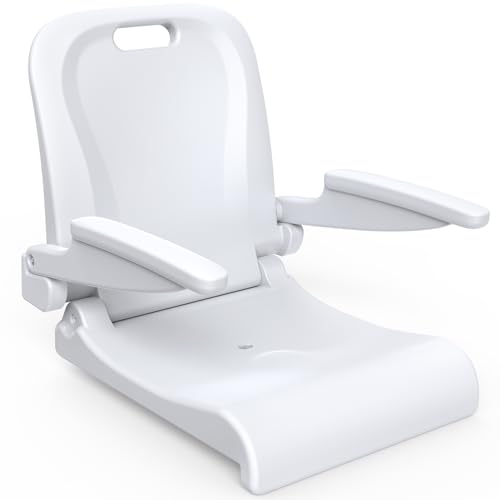 East Oak Pool Chairs for in Pool with Armrests Foldable Outdoor Chair with Handle and Drainage Hole Portable Pool Side Chairs for Camping Tailgating Fishing Boats Beach (White 1 Pack)