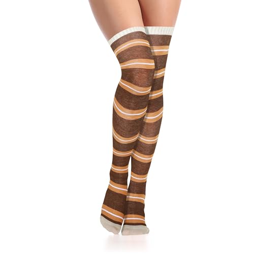Benefeet Sox Striped Thigh High Socks for Women Girls Long Over the Knee High Stockings Cotton Tube Socks4