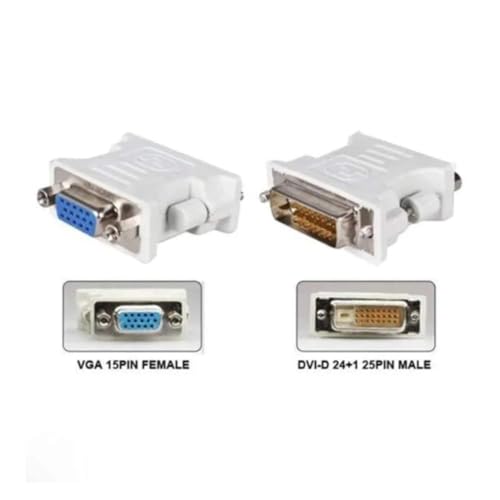Image of Tobo VGA Adapter DVI-I 24+1 Male to VGA 15 Pin Female Adapter Supports 1080P Full HD for Computer, PC Host, Laptop, Graphics Card to HDTV, LG HP Dell Monitor and Projector TD-523H
