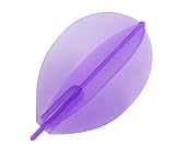 ダーツ フライト【エヴァ】ティアドロップ クリアパープル