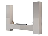 Mirjan24 Wohnwand Cholon II, Modernes Wohnzimmer Set, Anbauwand, Hängeschrank, Vitrine, TV Lowboard (Cashmere)