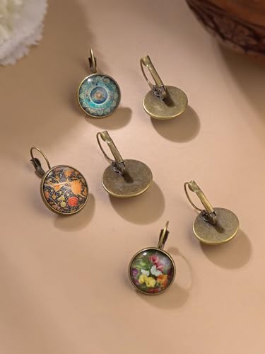 Image of Qiroko Boho Charm Collection | Ethnic Traditional Handmade Tibetan Combo Earrings Set For Women And Girls | Multi-Colour | Anniversary Birthday Gifts