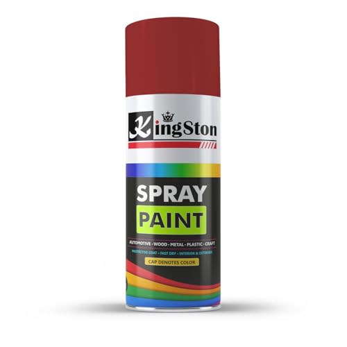 Image of Kingston Acrylic Spray Paint for Metal, Wood, Wall & Plastic, Multi-Surface DIY Paint, Quick Dry, Smooth Finish, 400ml Can, Coffee Brown, 1 Pc
