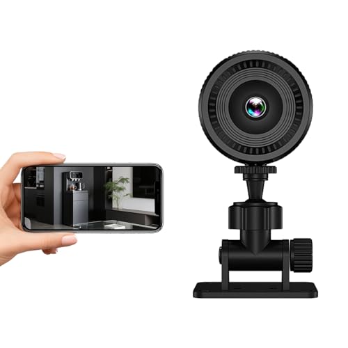 Vibhgtf Telecamera di Sorveglianza 1080P HD – Dispositivo WiFi Compatto con Sensore di Movimento e Visione Notturna | Intelligente per Casa, Appartamento, Camera, Studio e Spostamenti