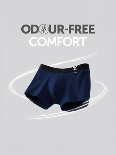 Image of XYXX Men's Aero Super Combed Cotton Regular Fit Solid Antimicrobial Trunks with No Marks Waistband (Pack of 2)