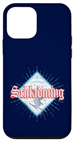 Carcasa para iPhone 12 mini Schladming Estiria Austria Esquiadores Recuerdo vintage