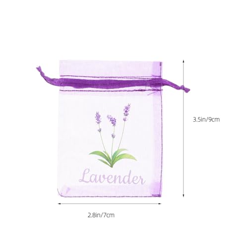 20 bolsas de sachet lavanda morado con cierre miniatura 2