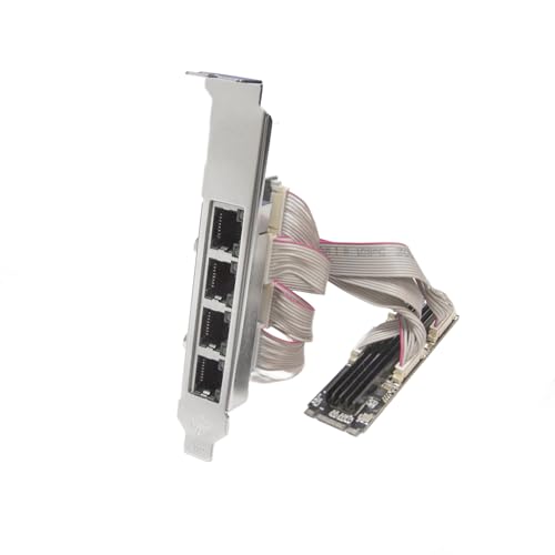 Image of IO CREST 4 Ports Gigabit M.2 M+B Key Ethernet Card SI-PEX24092