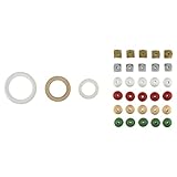 [Spielzeug und Geschenke] Verwenden Sie die kleinen Kreolen und Ringe, um eine schöne Auswahl an farbigen oder natürlichen Makramee-Kordeln zu verpacken, um schöne Geschenke, Andenken und Wohnaccessoires zu kreieren.