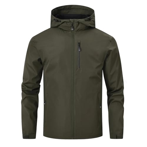 Veste softshell imperméable d'été pour homme avec poche intérieure et son sac de rangement