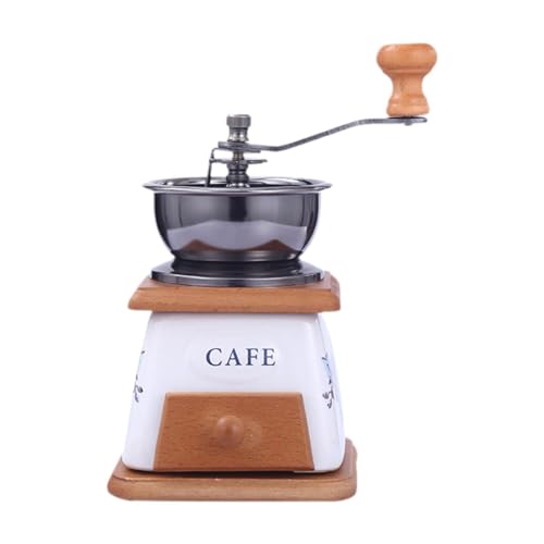 Gralara Molinillo Manual de Café Clásico con Vintage Núcleo de Cerámica Molino de Granos Molino de Mano para Café Adecuado para Camping Hogar