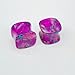 Handcrafted Purple Turquoise Black Veining Stone Double Flared Cushion Shaped Ear Plugs | Stone Body Piercing Jewelry | Unique Handmade Stone Gauges for Stretched Ears (6 mm (2 g))